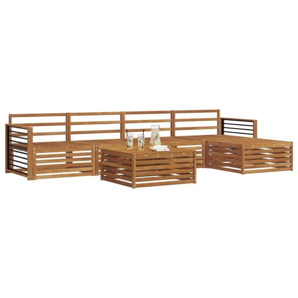 Комплект дивани за открито 6 pcs Естествен