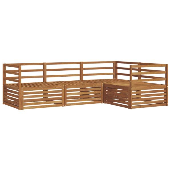 Комплект дивани за открито 4 pcs Естествен