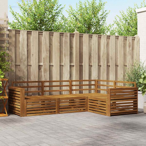 Комплект дивани за открито 4 pcs Естествен