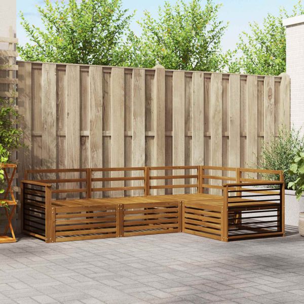 Комплект дивани за открито 4 pcs Естествен