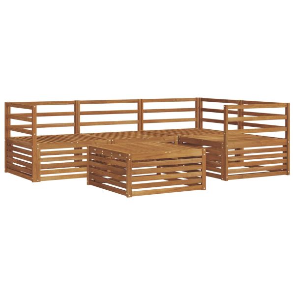 Комплект дивани за открито 5 pcs Естествен