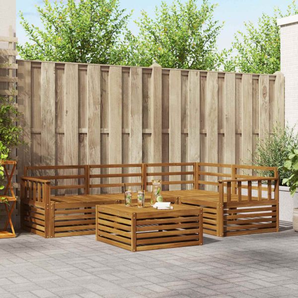 Комплект дивани за открито 5 pcs Естествен