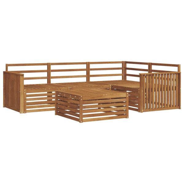 Комплект дивани за открито 5 pcs Естествен