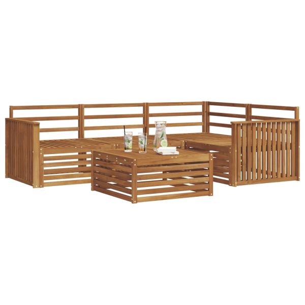 Комплект дивани за открито 5 pcs Естествен