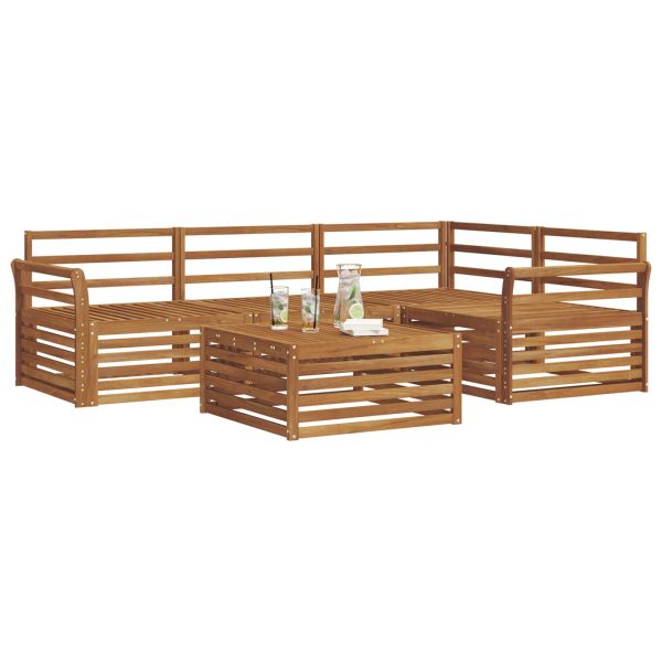 Комплект дивани за открито 5 pcs Естествен