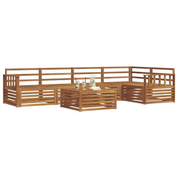 Комплект дивани за открито 6 pcs Естествен