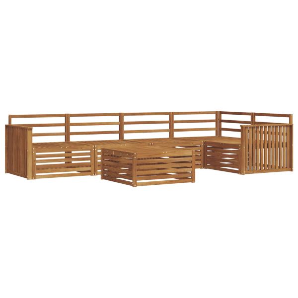 Комплект дивани за открито 6 pcs Естествен