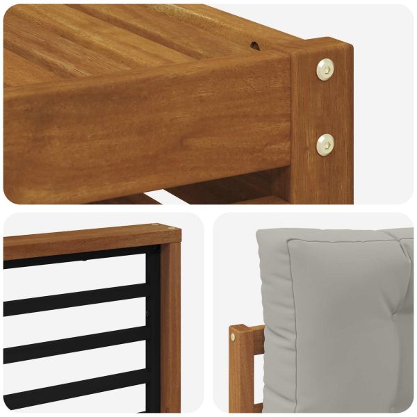 Комплект дивани за открито 26 pcs Естествено и светло сиво