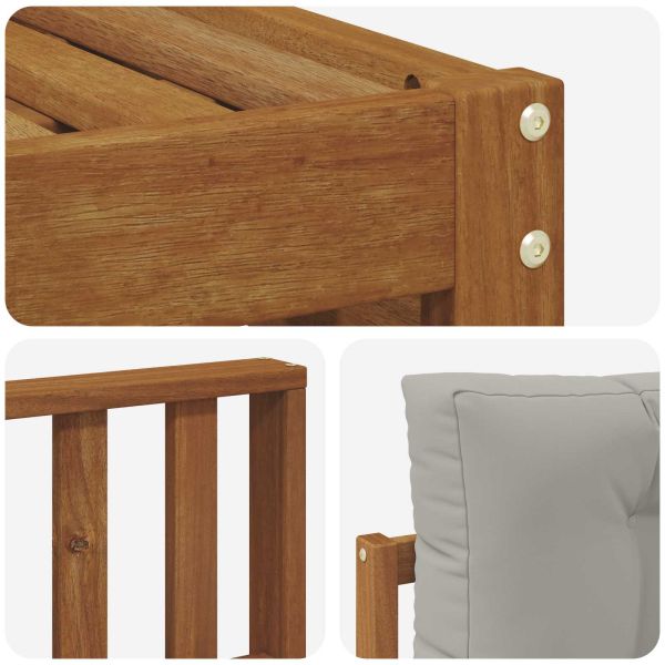 Комплект дивани за открито 6 pcs Естествено и светло сиво