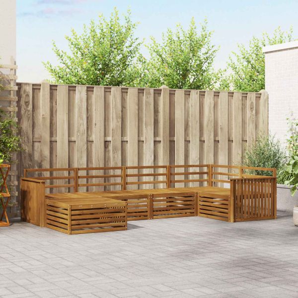 Комплект дивани за открито 6 pcs Естествен