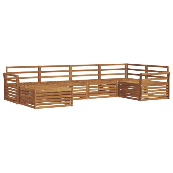 Комплект дивани за открито 6 pcs Естествен