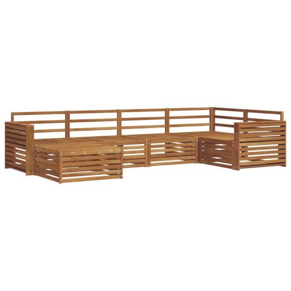 Комплект дивани за открито 6 pcs Естествен