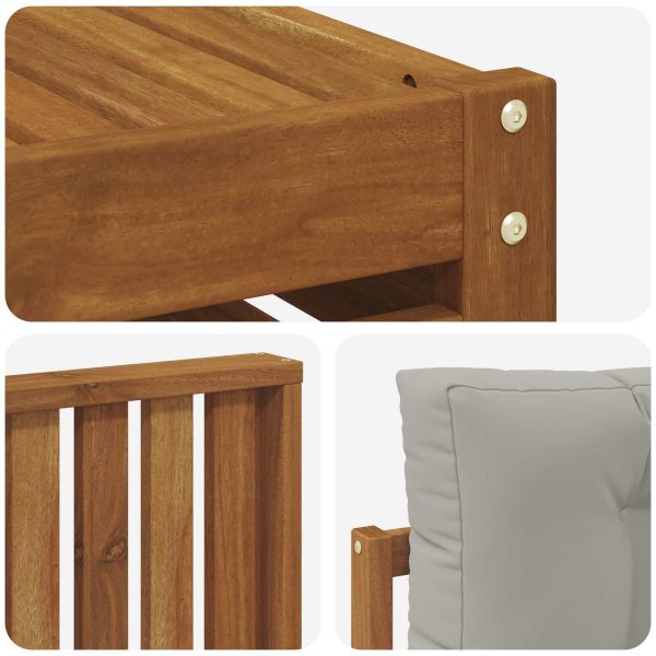 Комплект дивани за открито 7 pcs Естествено и светло сиво