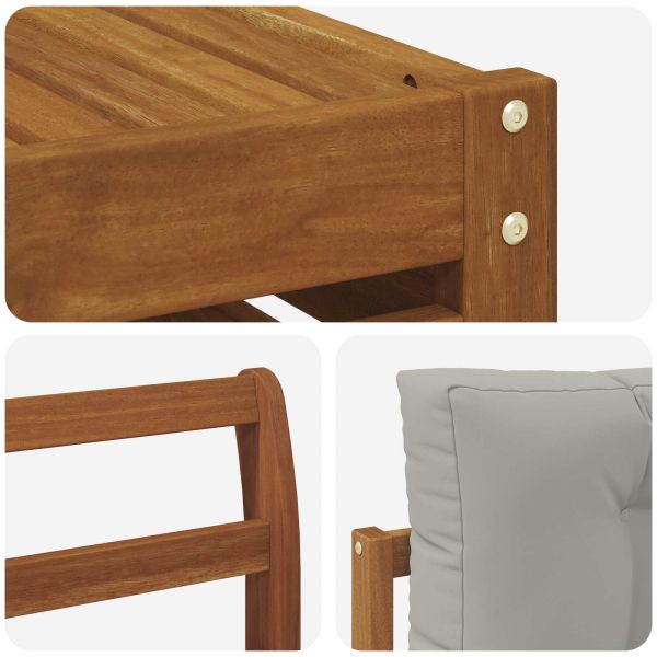 Комплект дивани за открито 7 pcs Естествено и светло сиво