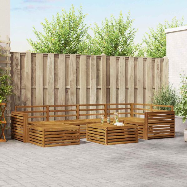 Комплект дивани за открито 7 pcs Естествен