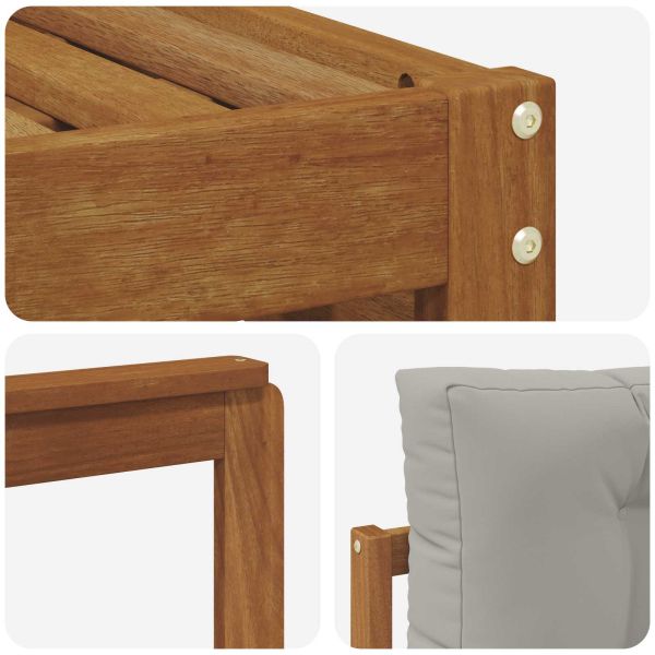 Комплекти дивани с възглавница 6 pcs Естествено и светло сиво