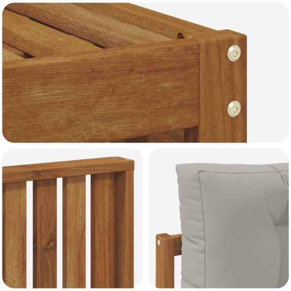 Комплекти дивани с възглавница 6 pcs Естествено и светло сиво