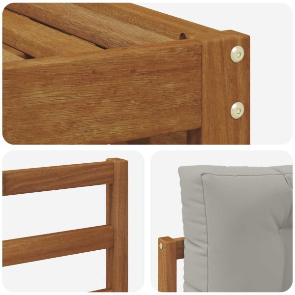 Комплекти дивани с възглавница 8 pcs Естествено и светло сиво