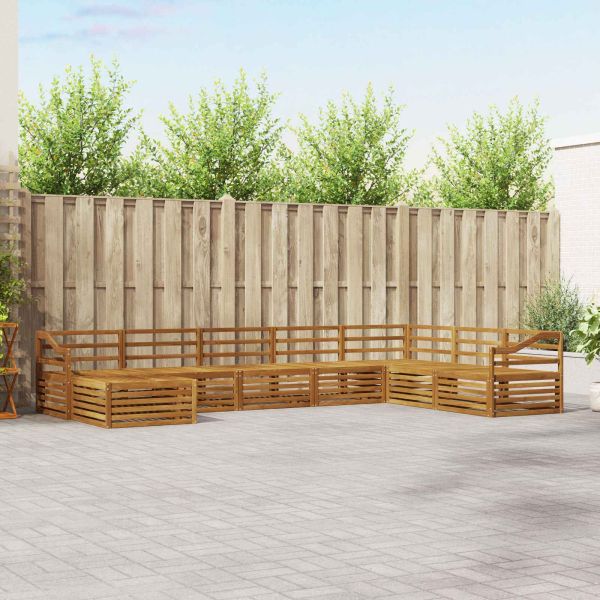 Комплекти дивани 8 pcs Естествен Солидно акациево дърво