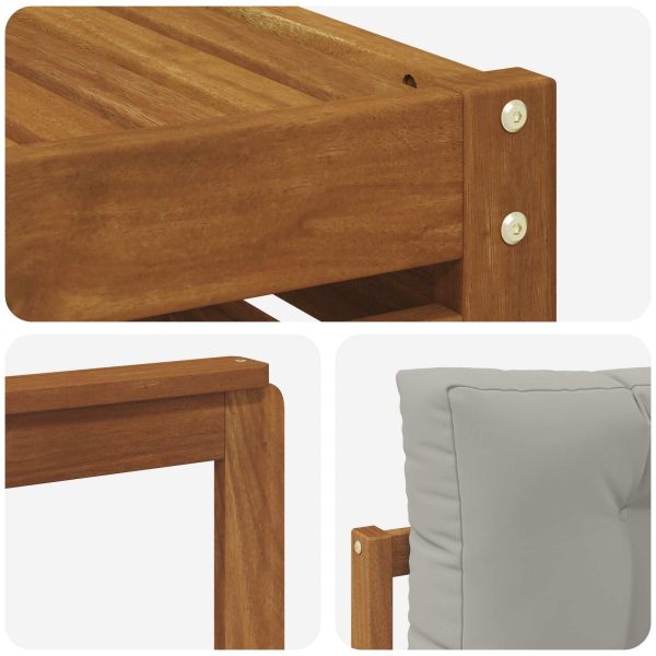 Комплекти дивани с възглавница 9 pcs Естествено и светло сиво