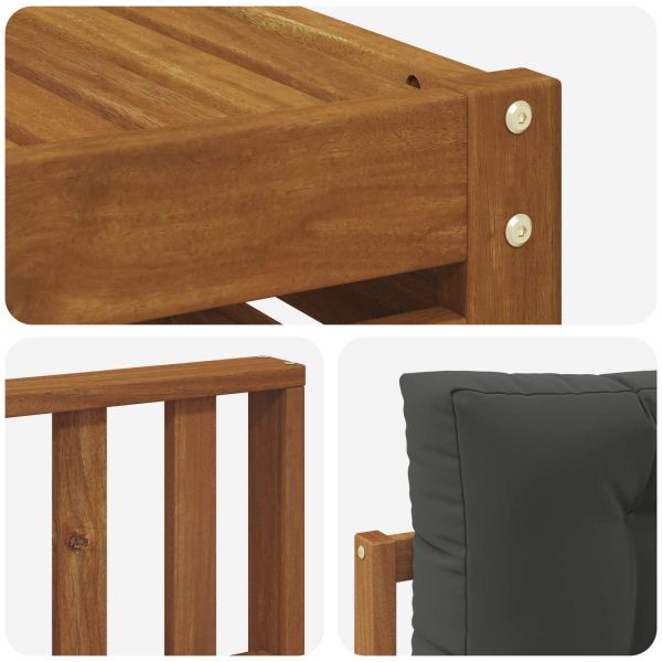 Комплекти дивани с възглавница 9 pcs Натурален и Антрацит