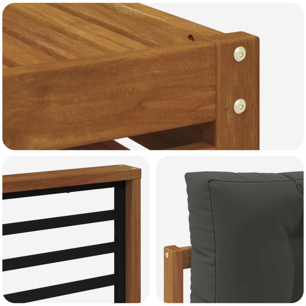 Комплекти дивани с възглавница 9 pcs Натурален и Антрацит