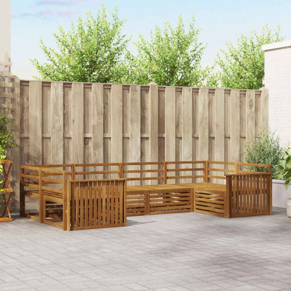 Комплекти дивани 6 pcs Естествен Солидно акациево дърво