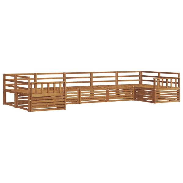 Комплекти дивани 7 pcs Естествен Солидно акациево дърво