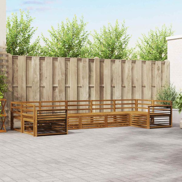 Комплекти дивани 7 pcs Естествен Солидно акациево дърво