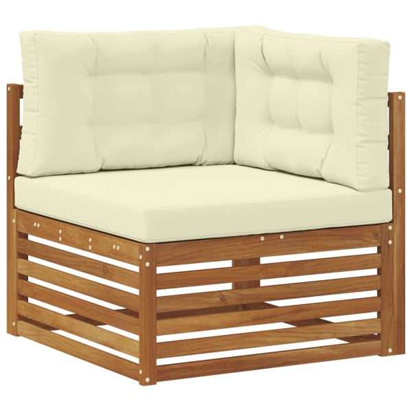 Комплект дивани за открито 4 Брой Натурален и Крема