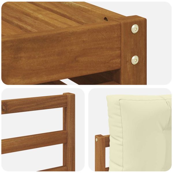 Комплекти дивани с възглавница 11 pcs Натурален и Крема