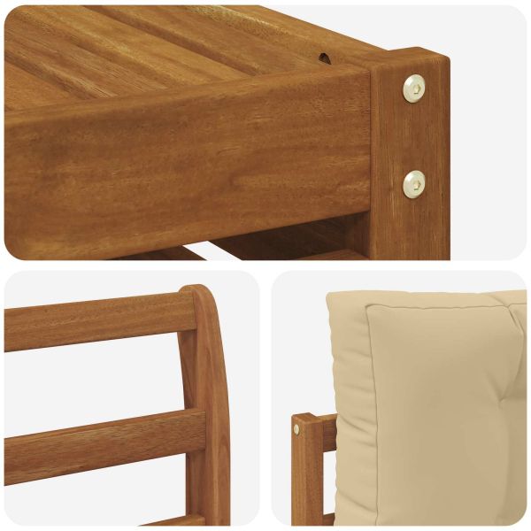 Комплекти дивани с възглавница 11 pcs Натурален и Бежов