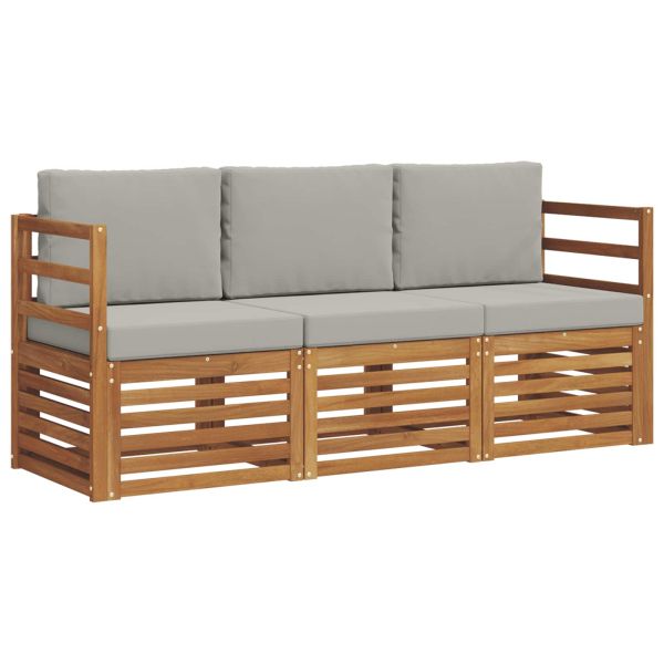 Комплекти дивани с възглавница 3 pcs Естествено и светло сиво