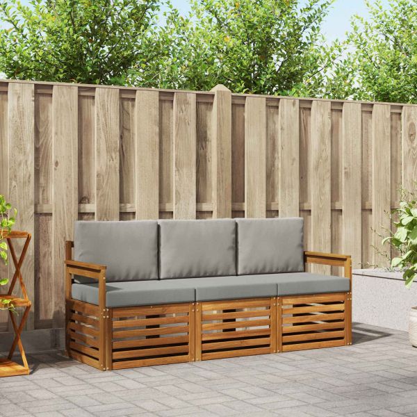 Комплекти дивани с възглавница 3 pcs Естествено и светло сиво