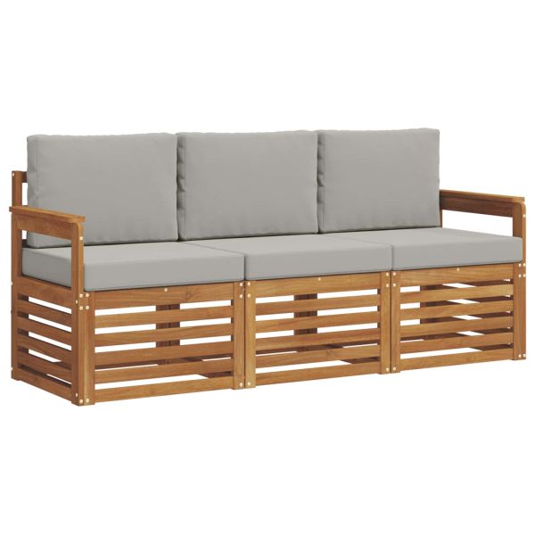 Комплекти дивани с възглавница 3 pcs Естествено и светло сиво