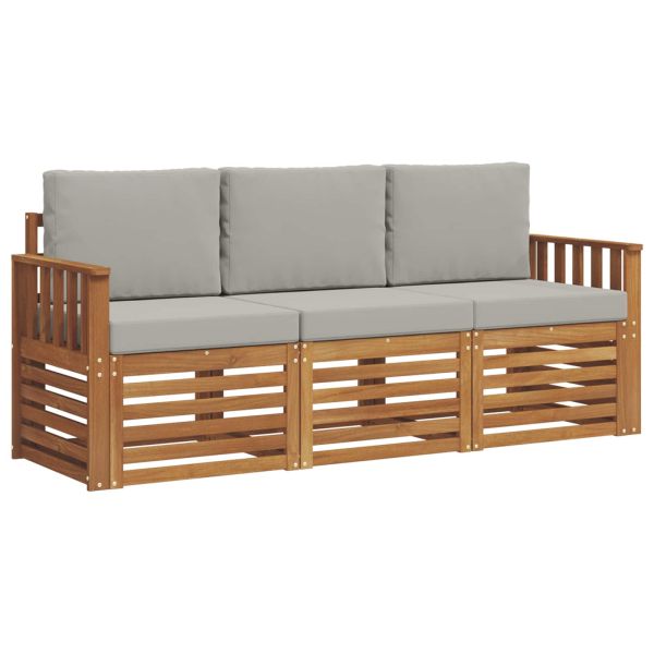 Комплекти дивани с възглавница 3 pcs Естествено и светло сиво