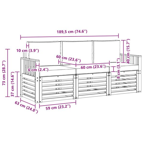 Комплекти дивани с възглавница 3 pcs Естествено и светло сиво