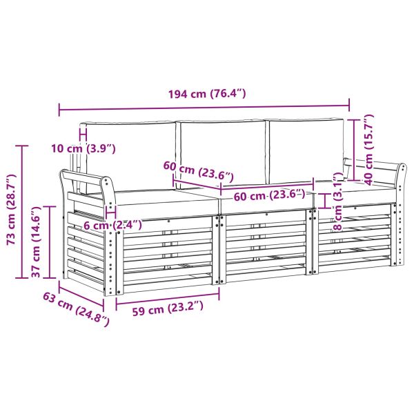 Комплекти дивани с възглавница 3 pcs Естествено и светло сиво