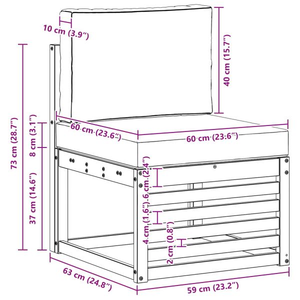Комплекти дивани 3 pcs Натурален и Крема Солидно акациево дърво