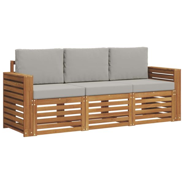 Комплекти дивани с възглавница 3 pcs Естествено и светло сиво