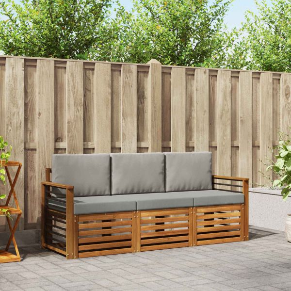 Комплекти дивани с възглавница 3 pcs Естествено и светло сиво