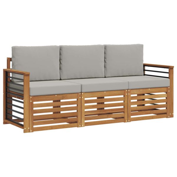 Комплекти дивани с възглавница 3 pcs Естествено и светло сиво