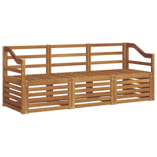 Комплекти дивани 3 pcs Естествен Солидно акациево дърво