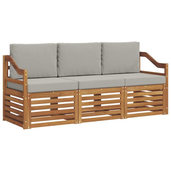 Комплекти дивани с възглавница 3 pcs Естествено и светло сиво