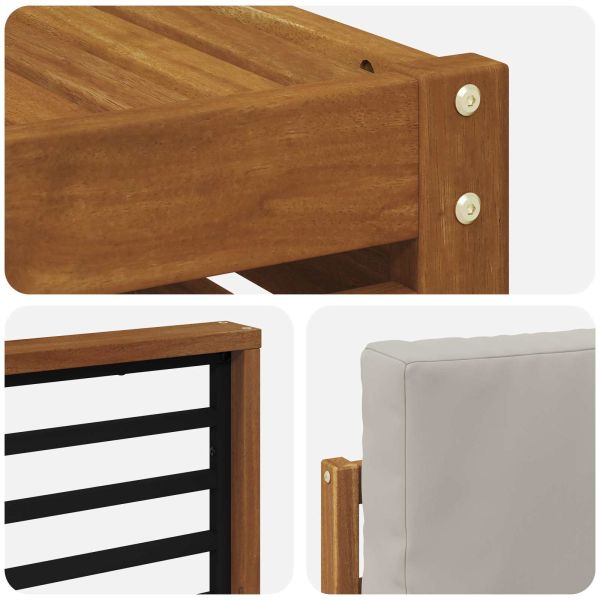 Комплекти дивани с възглавница 7 pcs Естествено и светло сиво