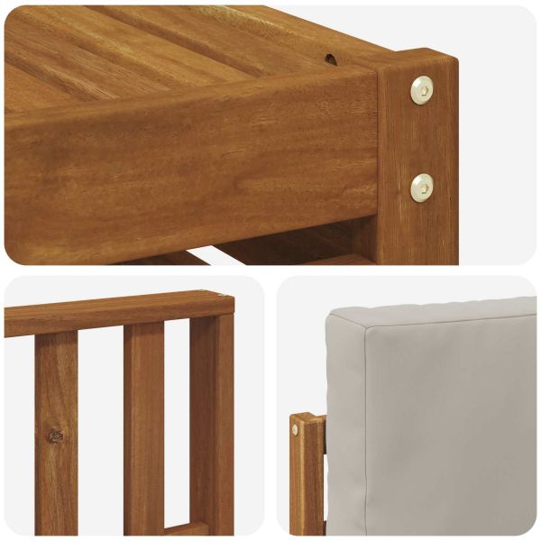 Комплекти дивани с възглавница 7 pcs Естествено и светло сиво