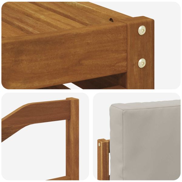 Комплекти дивани с възглавница 7 pcs Естествено и светло сиво