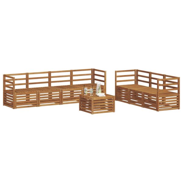 Комплекти дивани 8 pcs Естествен Солидно акациево дърво