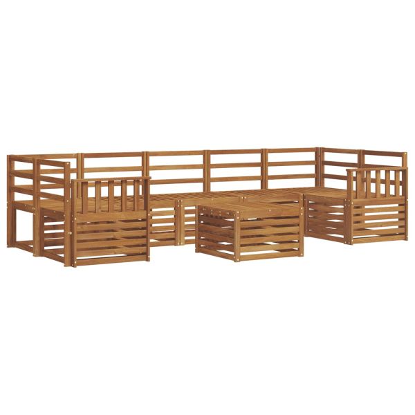 Комплекти дивани 8 pcs Естествен Солидно акациево дърво