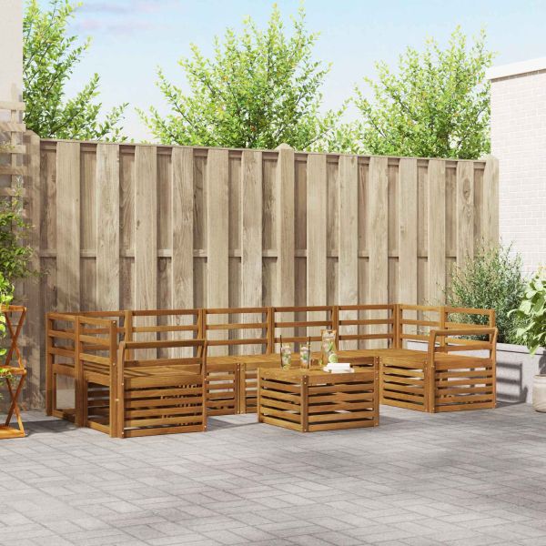 Комплекти дивани 8 pcs Естествен Солидно акациево дърво